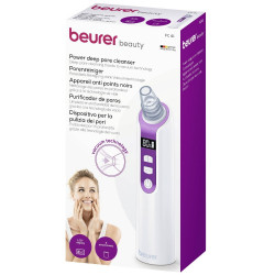 Уред за дълбоко почистване на лице Beurer FC 41, 5 скорости, Автономия до 1.5 часа, LCD Дисплей, USB, Бял/Лилав