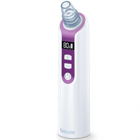 Уред за дълбоко почистване на лице Beurer FC 41, 5 скорости, Автономия до 1.5 часа, LCD Дисплей, USB, Бял/Лилав