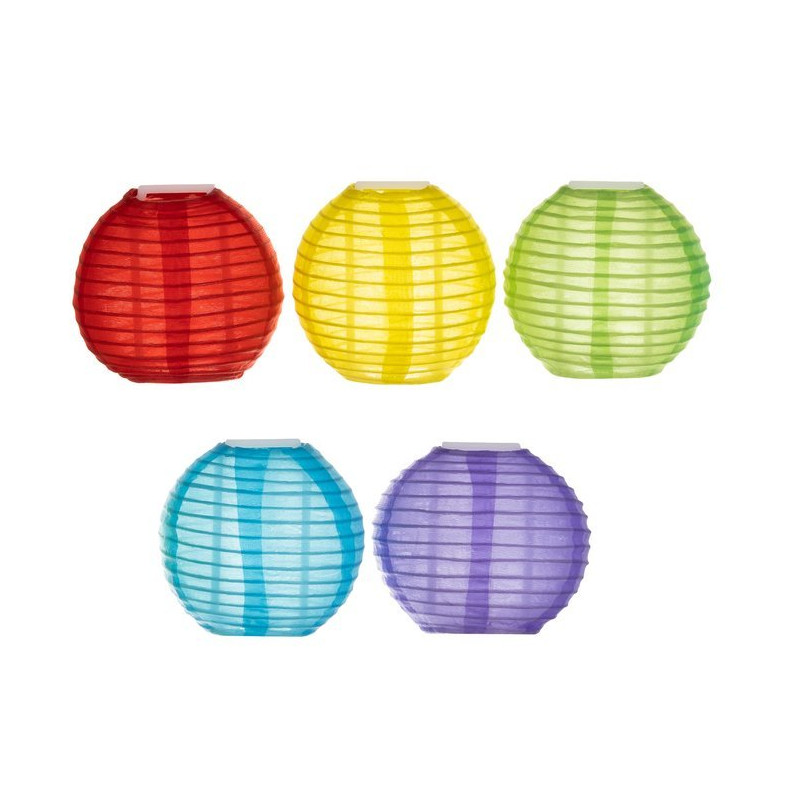 Соларни декоративни лампи – цветни фенери, 3 м, гирлянд