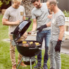 Барбекю на дървени въглища Weber Master Touch WB 14701004, 57 cm, Емайлирана стомана, Регулатор за въздух, 2 Гумени колела, Вграден термометър, Черен