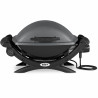 Електрическо барбекю Weber Q1400 WB 52020079, 2200 W, 43x32 cm, Капак и корпус от лят алуминий, Подвижна тава за мазнини, Тъмносив