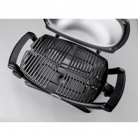 Електрическо барбекю Weber Q1400 WB 52020079, 2200 W, 43x32 cm, Капак и корпус от лят алуминий, Подвижна тава за мазнини, Тъмносив