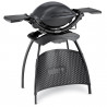 Електрическо барбекю Weber Q2400 WB 55020879, 2200 W, 55x39 cm, Капак и корпус от лят алуминий, Подвижна тава за мазнини, Тъмносив