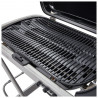 Преносимо барбекю на газ Weber Traveler WB 9010075, 3.5 kW, 63.5x34.3 cm, Емайлирани с порцелан чугунени скари, Горелка от неръждаема стомана, 2 колела, Черен/сребрист