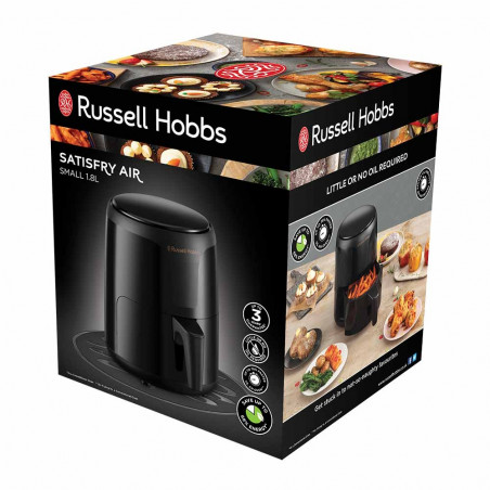 Малък AirFryer Russell Hobbs SatisFry 26500-56, 1100W, 1.8 l, Таймер, Тъчскрийн, Регулируема температура, Черен