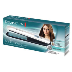 Преса за коса Remington Shine Therapy S8500, 9 температурни настройки 150-230 C, Керамично покритие, Плаващи плочи, Бял/зелен