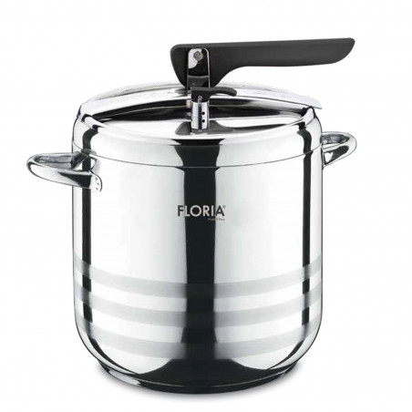 Комплект тенджери под налягане Floria ZLN0676, 2 броя, Неръждаема стомана, 5L/7L, Индукция, Инокс