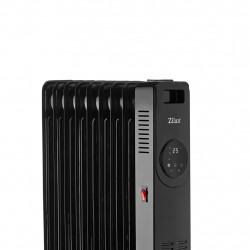 Маслен радиатор Zilan ZLN8416, 2000 W, 9 ребра, 3 степени, Дистанционно управление, Термостат, Черен