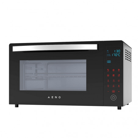 Електрическа Фурна AENO AEO0001, 1600W, 30 л, 8 Програми, Конвекция, Тоuch screen, LED дисплей, Осветление, Черен