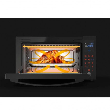 Електрическа Фурна AENO AEO0001, 1600W, 30 л, 8 Програми, Конвекция, Тоuch screen, LED дисплей, Осветление, Черен