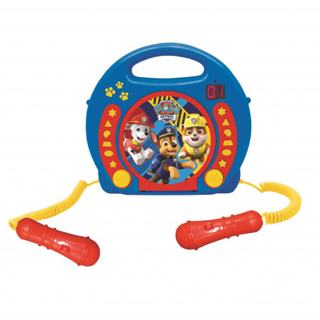 CD плейър LEXIBOOK RCDK100PA Paw Patrol, Жак за слушалки и дръжка за носене, LED, Караоке, Програмиране, Многоцветен