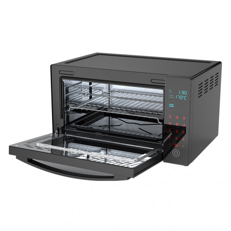 Електрическа Фурна AENO AEO0001, 1600W, 30 л, 8 Програми, Конвекция, Тоuch screen, LED дисплей, Осветление, Черен