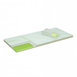 Топ матрак Dormeo Нейчър Алое Вера II D110081458, 5см, 160х200см, 3D пяна Orthocell, CleanEffect, AirX System, Нехлъзгащ се, Бял/зелен