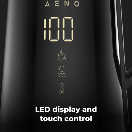 Електрическа кана AENO AEK0007S, 1.7L, WiFi, Защита STRIX, LED дисплей, Touch screen, Черен