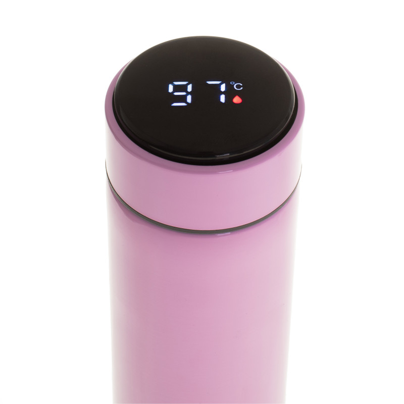 Термос с индикатор за температура Adler AD 4506p, 473 ml, LED, Без BPA, Розов