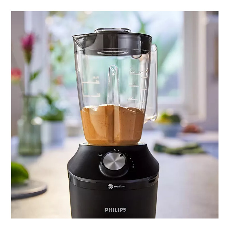 Блендер Philips HR2291/01, 600W, 2L, Технология Problend, 2 скорости + пулс, Черен
