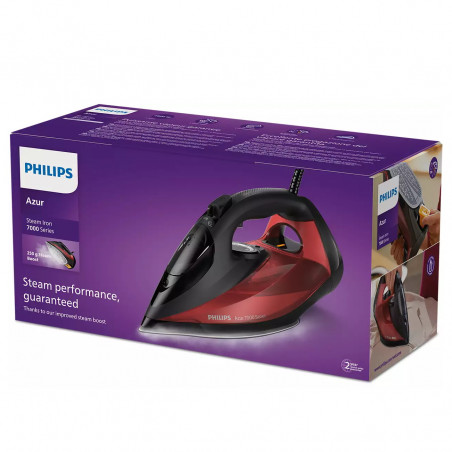 Ютия Philips DST7022/40, 2800W, 250g/min, 300ml, Quick Calc Release, SteamGlide Elite, Червен