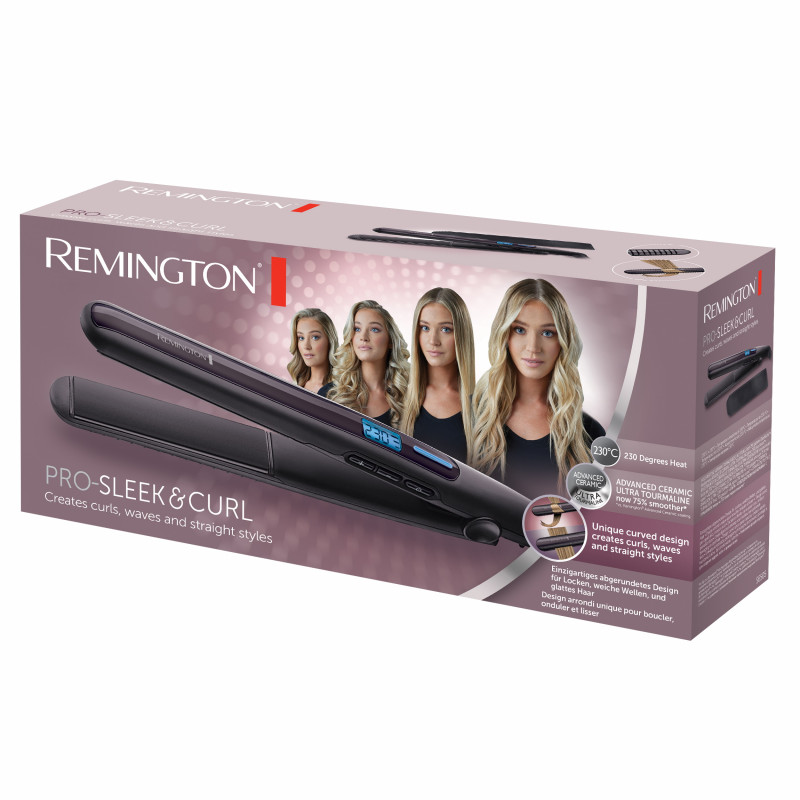 Преса за коса Remington S6505, 57W, 230C, Авто. изкл., Контрол на температура, Advanced Ceramic Ultra, Лилав