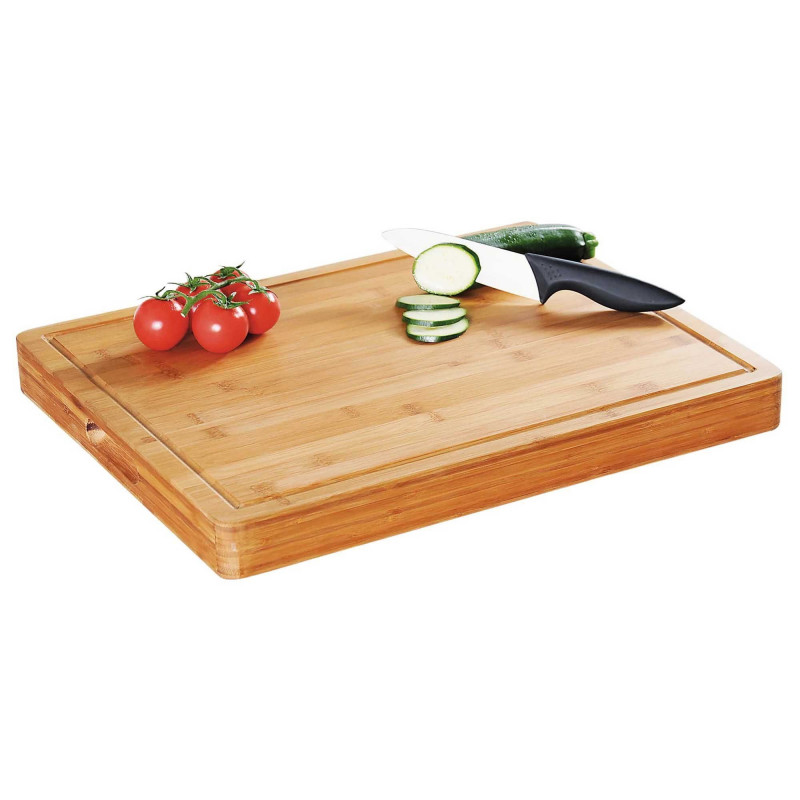 Дъска за рязане Kesper 58125, 50х40х5см, Бамбук, Дръжки, Кафяв