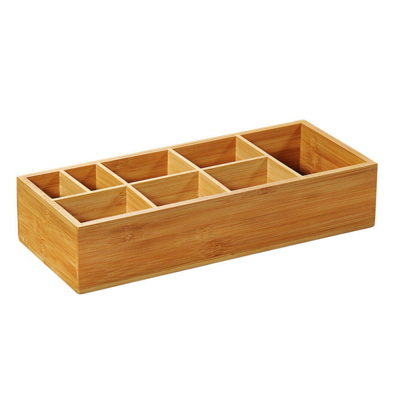 Органайзер за кухня Kesper 70855, 36x7.5x15см, 8 отделения, Бамбук, Кафяв