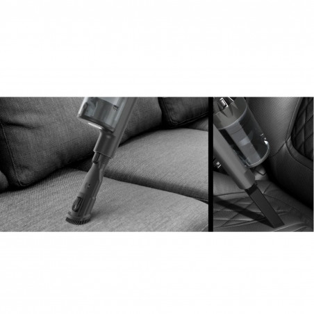 Вертикална прахосмукачка AENO ASC0003, Безжична работа, 28 kPa, 2000 mAh, 500 ml, LED дисплей, 3 режима на работа, Миещ се филтър, Сив