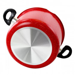 Тенджера за паста Royalty Line RL-5.7APP, 5.7L, 24см, Капак за отцеждане, Индукция, Червен