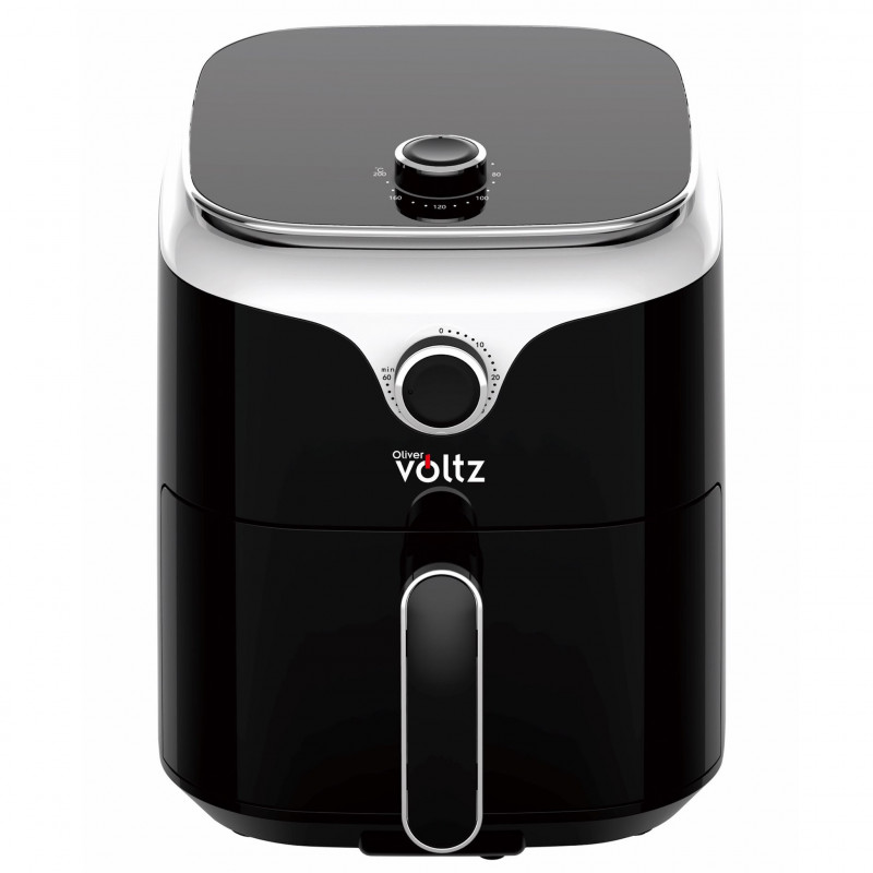 Фритюрник с горещ въздух AirFryer Oliver Voltz OV51980V, 1400W, 3.5L, Таймер, 80-200C, Черен