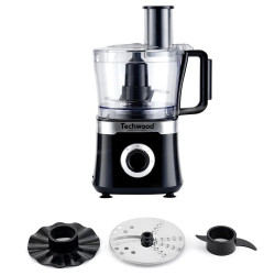 Кухненски робот Techwood TRO-6856, 800W, 1.5L, 2 скорости, Пулс функция, Нехлъзгащи се крачета, Черен