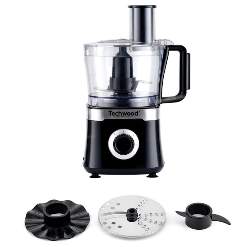 Кухненски робот Techwood TRO-6856, 800W, 1.5L, 2 скорости, Пулс функция, Нехлъзгащи се крачета, Черен