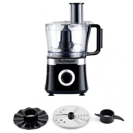 Кухненски робот Techwood TRO-6856, 800W, 1.5L, 2 скорости, Пулс функция, Нехлъзгащи се крачета, Черен