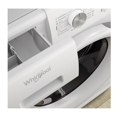 Пералня Whirlpool FFL 6238W EE, 1200 об/мин, 6.00 kg, Таймер, 15 програми, Клас D, Бял