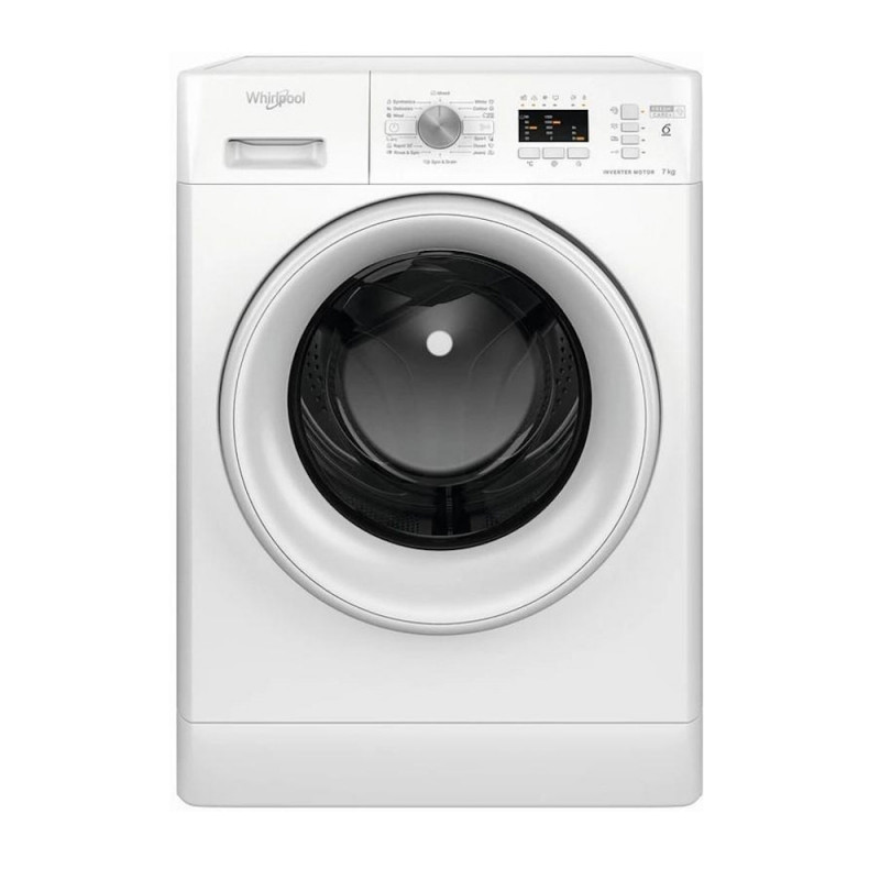 Пералня Whirlpool FFL 6238W EE, 1200 об/мин, 6.00 kg, Таймер, 15 програми, Клас D, Бял