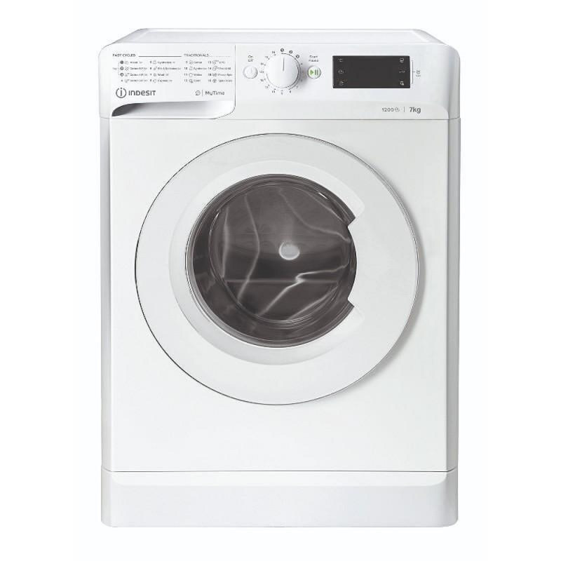 Пералня Indesit MTWE 71252 W EE, 1200 об./мин, 7 kg, Клас E, LCD дисплей, Таймер, 16 програми, Бял