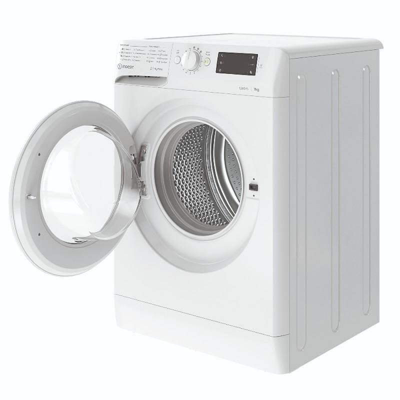 Пералня Indesit MTWE 71252 W EE, 1200 об./мин, 7 kg, Клас E, LCD дисплей, Таймер, 16 програми, Бял