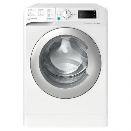 Пералня Indesit BWE 81485X WS EE, Инверторен мотор, 1400 об/мин, 8 kg, Клас B, LCD дисплей, Таймер, Бял