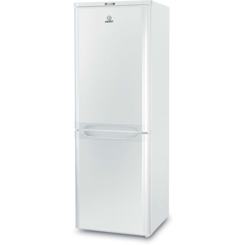 Хладилник с фризер Indesit NCAA 55, 233 kWh/г, 150+56 l, Клас F, Автоматично размразяване, Статична охлаждаща система, Бял