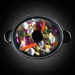 Уред за бавно готвене Slow Cooker Russell Hobbs Cook 22740-56, 160 W, 3.5 л, 2 програми, Запазване на топлината, Инокс