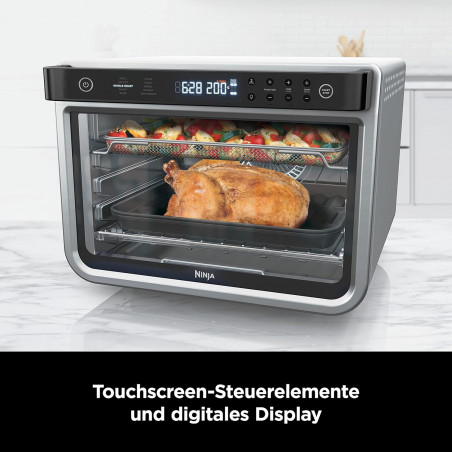 Многофункционална фурна 10в1 NINJA Foodi DT200EU, 2400W, 29L, Таймер, Конвекция, Дигитална, Инокс/черен