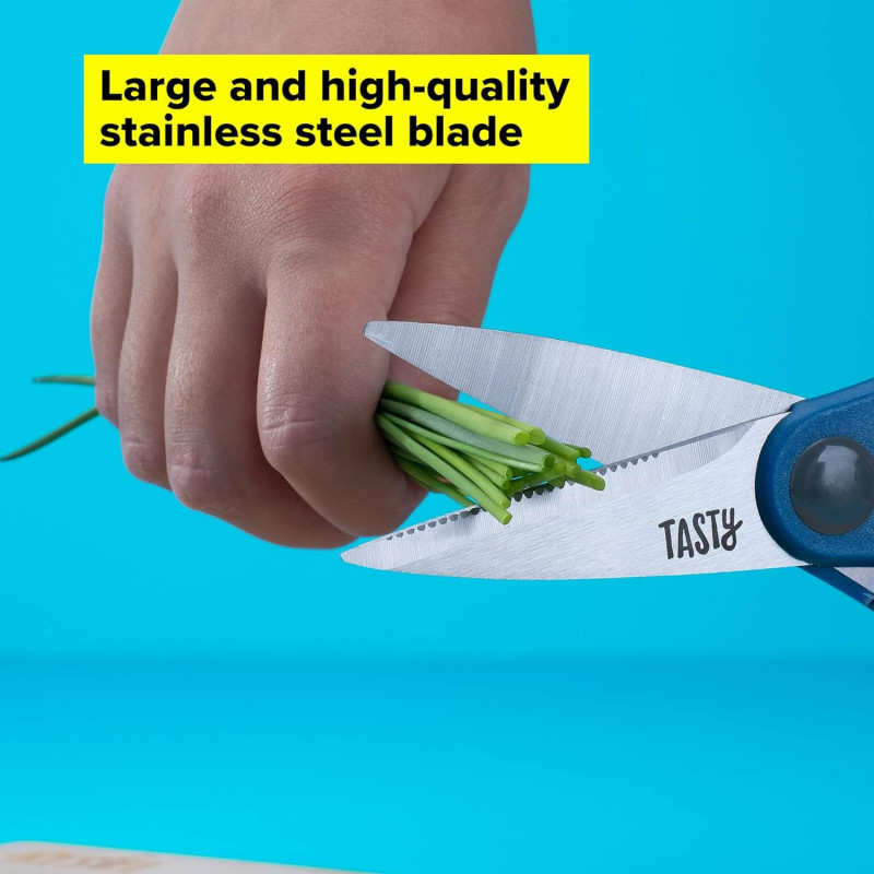 Кухненска ножица Tasty 678410, Отварачка за бутилки, 20 см, Неръждаема стомана, Син