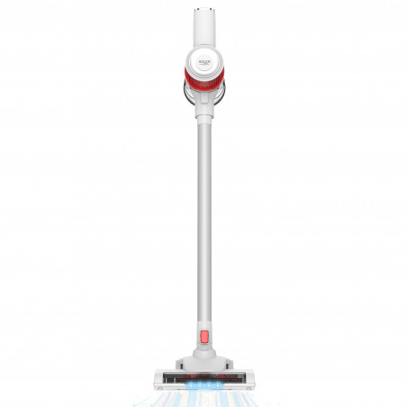 Вертикална прахосмукачка Adler AD 7051, Безжична, 11.7 kPa, 2200 mAh, 600ml, 2 режима на работа, Миещ се филтър, Бял/червен