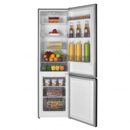 Хладилник с фризер Tesla RC2600HXE, 262Л, Енергиен клас Е, Автоматично размразяване, Осветление, Инокс