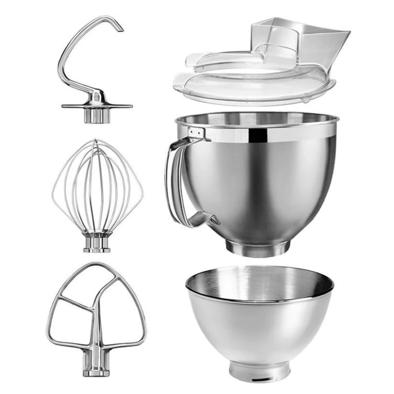 Планетарен миксер Artisan Elegance KitchenAid 5KSM185PSEMS, 300W, 4.8 л, Direct drive, 10 скорости, Инокс