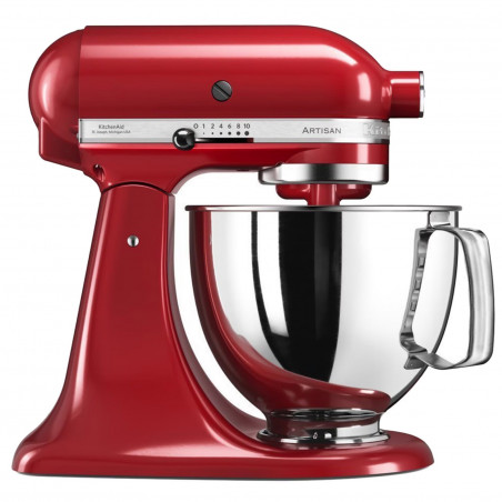 Планетарен миксер KitchenAid Artisan Elegance 5KSM125EER, 300 W, 4.8 л, Direct drive, 10 скорости, Червен