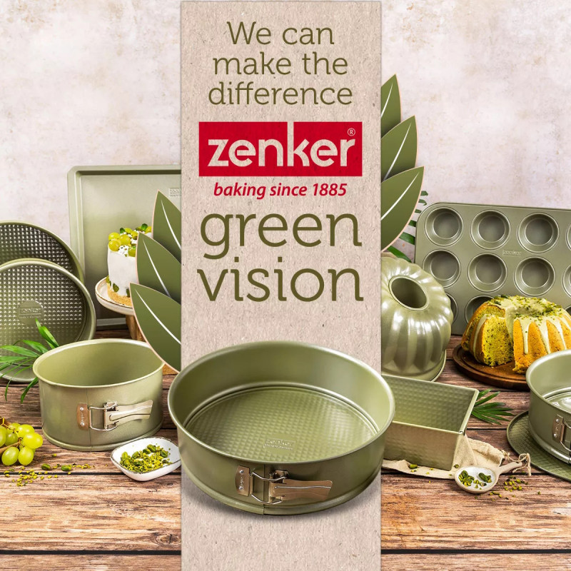 Форма за печене Zenker 7455, Кръгла, 25 см, ILAG Maximizing Green покритие, Зелен