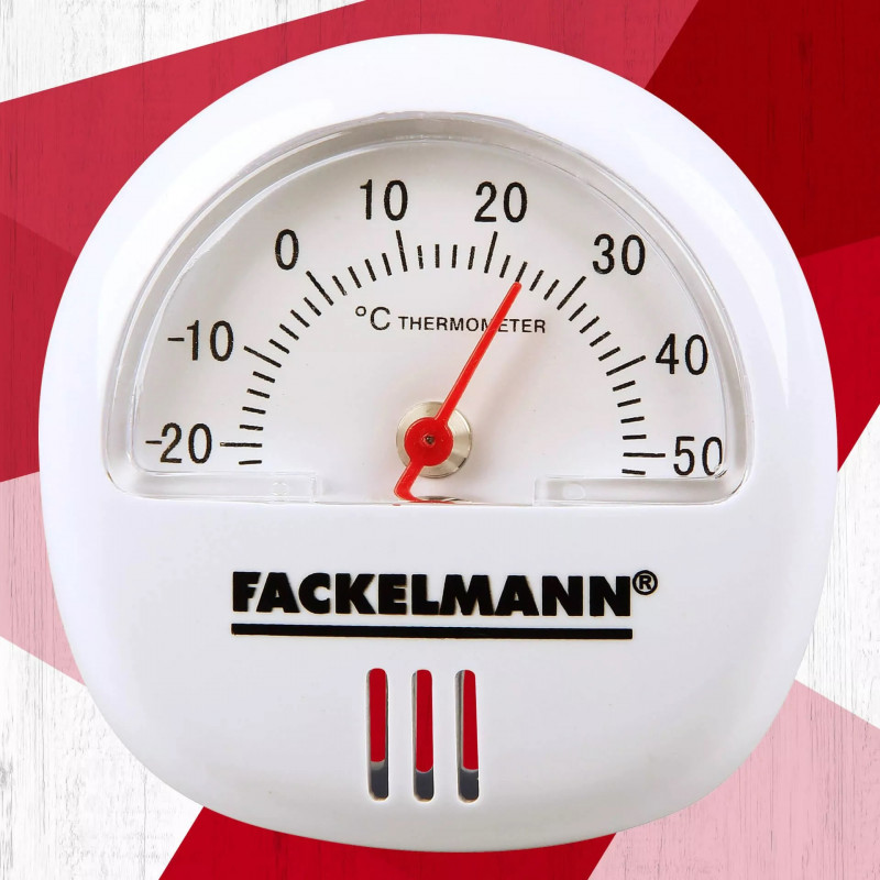 Термометър с магнит Fackelmann 16375 Tecno, 6 см, Бял