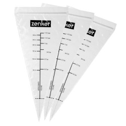 Комплект 10 шприца за гарниране Zenker 44732, 15x30 см, Многократна употреба, Безцветен