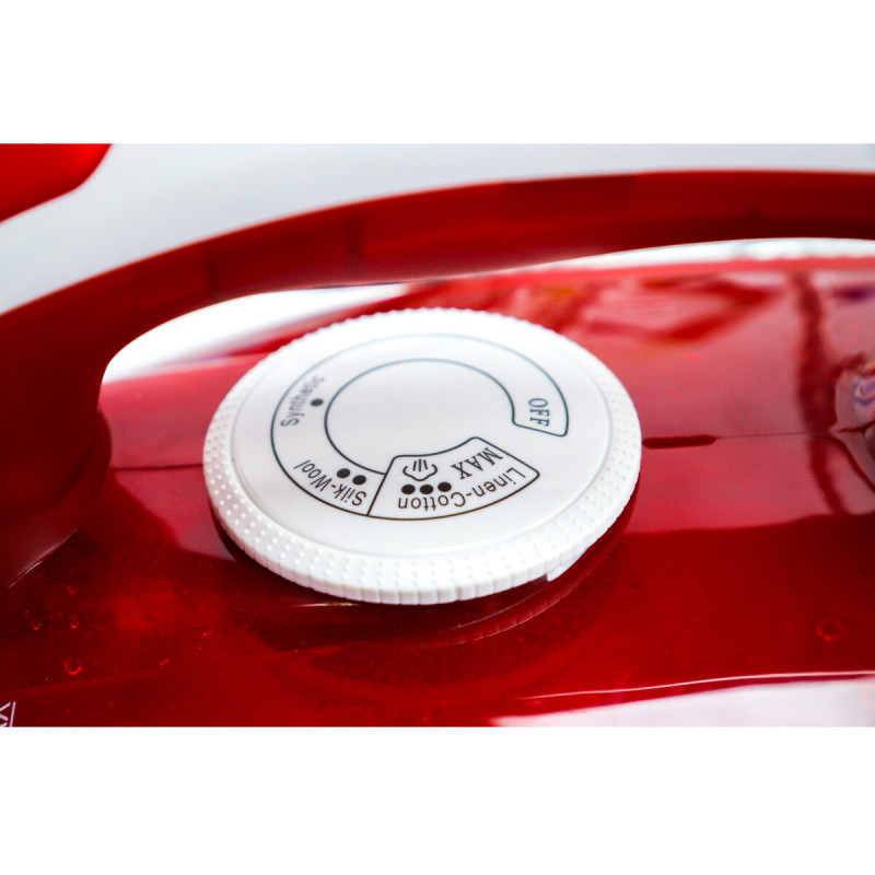 Ютия Tesla IR200R, 2200W, 300 мл, Керамика, 90 гр/мин, Самопочистване, Функция против варовик и прокапване, Червен