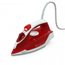 Ютия Tesla IR200R, 2200W, 300 мл, Керамика, 90 гр/мин, Самопочистване, Функция против варовик и прокапване, Червен