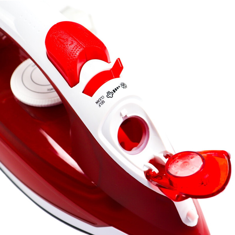 Ютия Tesla IR200R, 2200W, 300 мл, Керамика, 90 гр/мин, Самопочистване, Функция против варовик и прокапване, Червен