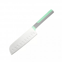 Нож сантоку Tasty Go Green 678094, Мека дръжка, 13 см, Неръждаема стомана, Зелен